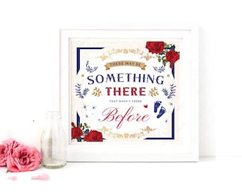 Beauty and the Beast Pregnancy Announcement Sign (Digital Download)