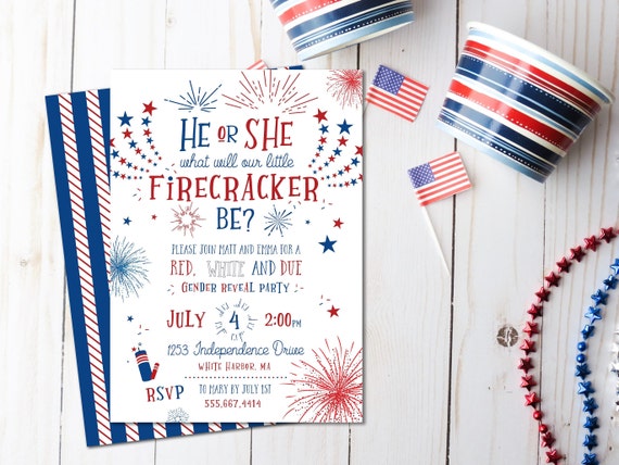 Firework Gender Reveal Invitation He Or She What Will Our Etsy Firework Gender Reveal Invitation He Or She What Will Our Etsy