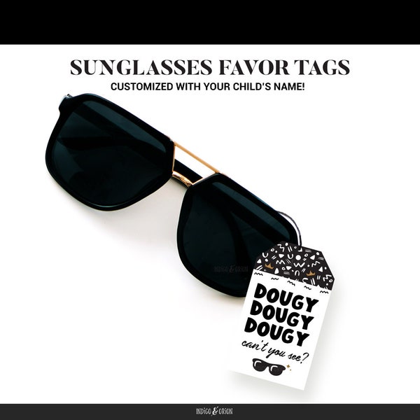 Notorious ONE Birthday Favor Tags: 90s Sunglasses Party (Printable)