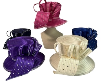 Donna bella/elegante/incredibile/fascino/squisito del organza con fiore kentucky derby hats