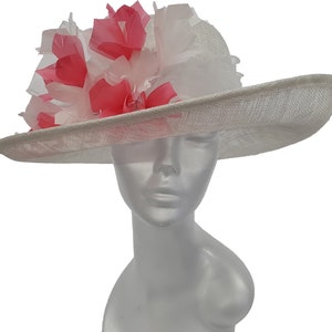 Women's Oversized Sinamay straw hat for Derby, Preakness, Easter Sunday Hat image 2