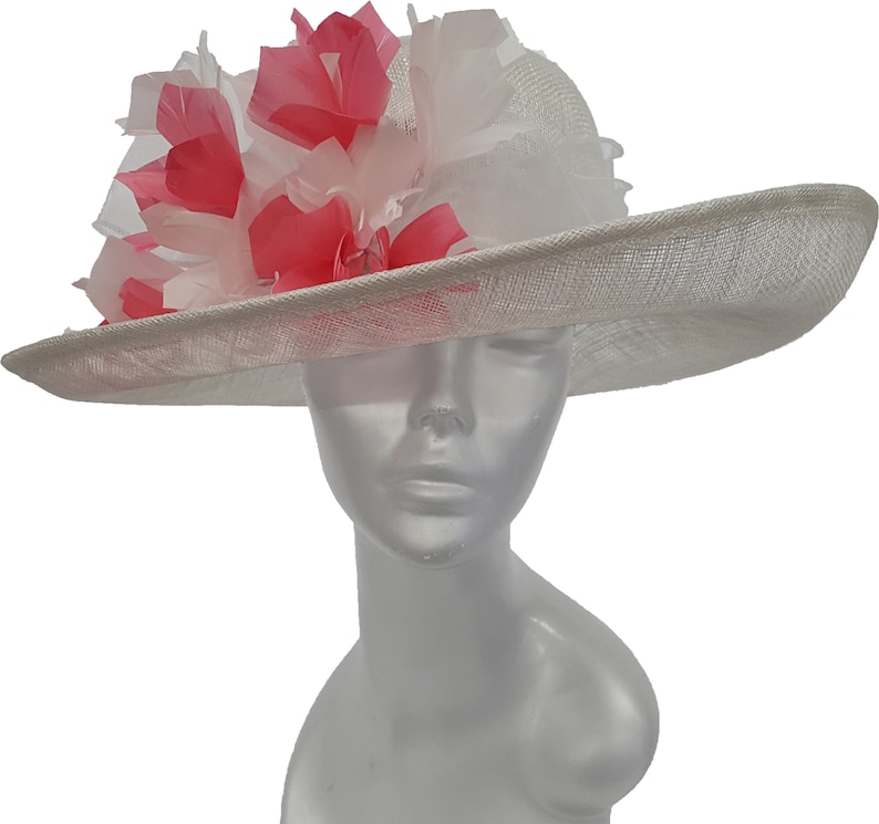 Women's Oversized Sinamay straw hat for Derby, Preakness, Easter Sunday Hat image 2