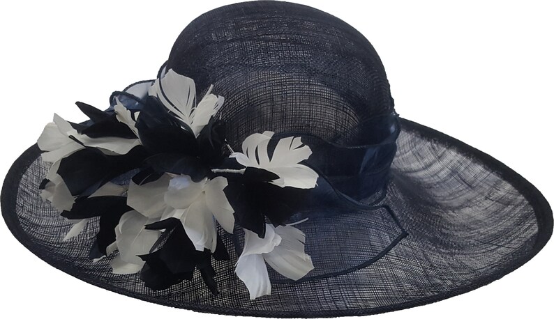 Women's Oversized Sinamay straw hat for Derby, Preakness, Easter Sunday Hat image 3