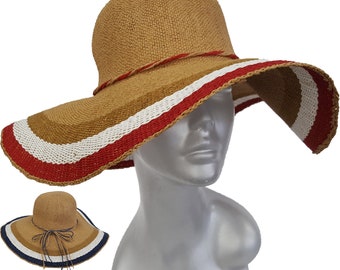 Floppy straw women's sun hat fedora sun hat visor