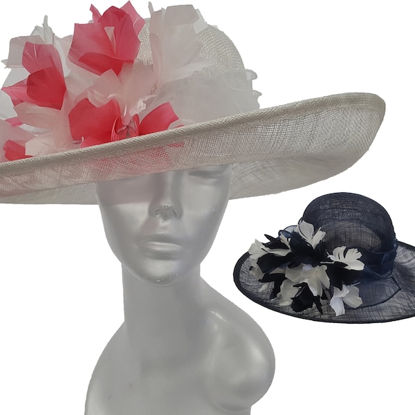 Women's Oversized Sinamay straw hat for Derby, Preakness, Easter Sunday Hat