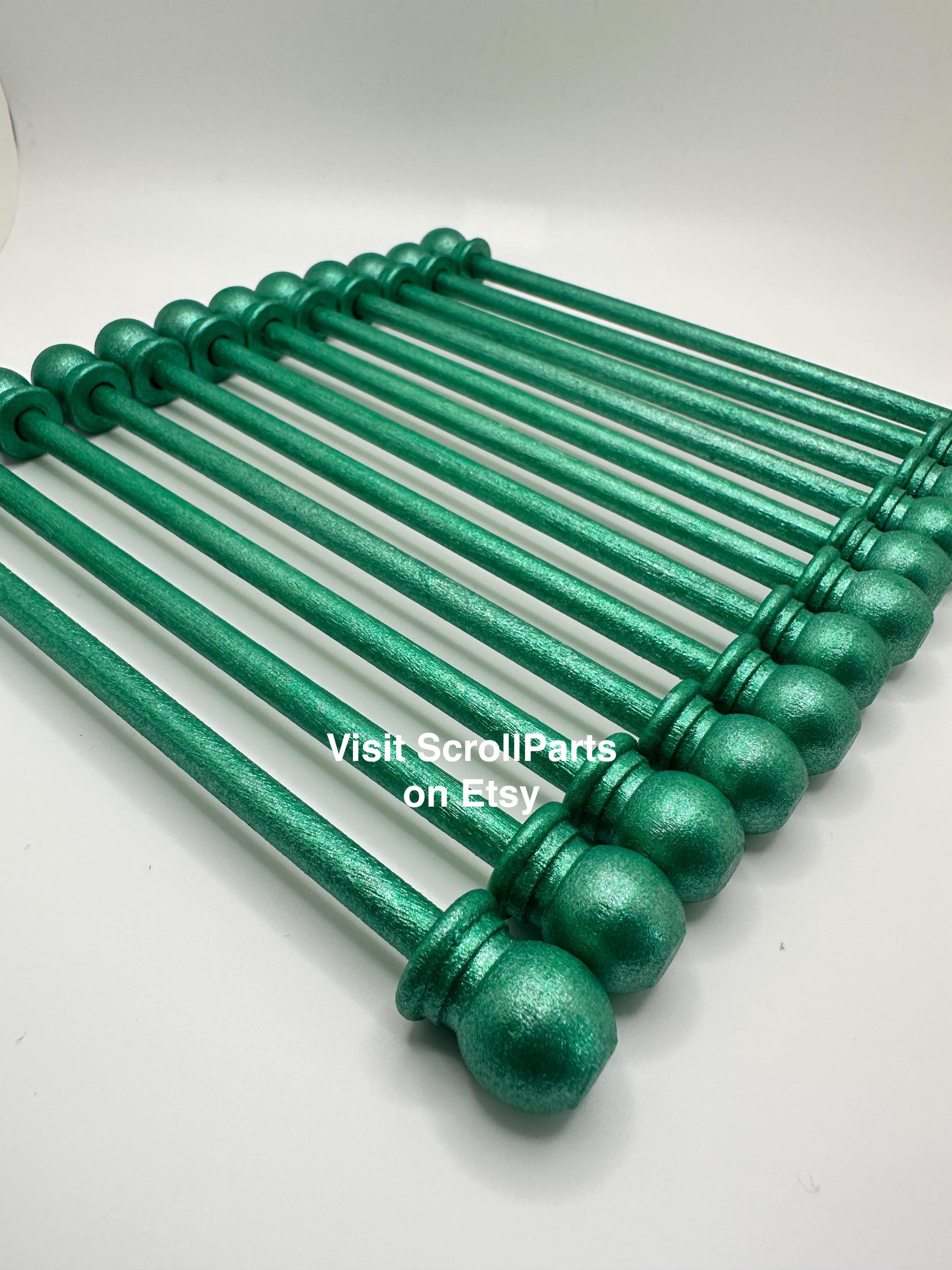 Green Shimmer DIY Scroll Invitation Rods - Etsy