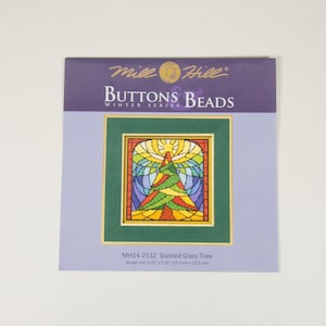 Gebrandschilderde boomknoppen en kralen Mill Hill Kit, Winter Series, borduurpakket, incl. geperforeerd papier, draden, kralen en naalden