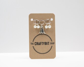 Ghost Stitch Markers for knitting,  knitting notions, set of 5