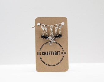 Dragon, Stitch Markers for knitting or crochet, place markers, progress keepers, knitting notions, journal jewellery, set of 5