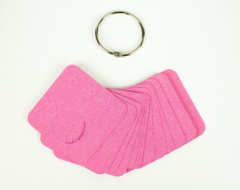 Floss drops with burlap pattern in the color of Fuchsia, set of 15