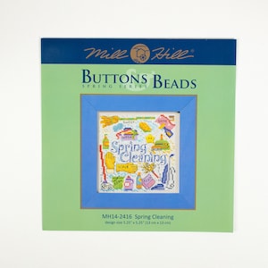 Lenteschoonmaakknopen en kralen Mill Hill Kit, kruissteek- en kralenpakket, incl. geperforeerd papier, draden, kralen en naalden