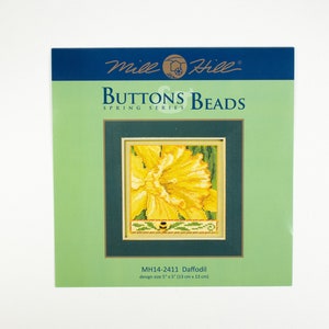 Narcissen, knopen en kralen Mill Hill Kit, kruissteek- en kralenpakket, incl. geperforeerd papier, draden, kralen en naalden
