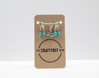 Sleepy Kitty, Stitch Markers for knitting or crochet, place markers, progress keepers, knitting notions, journal jewellery, set of 5