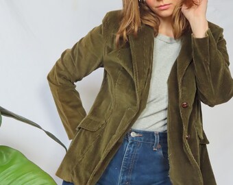 olive green blazer jacket