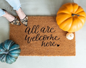All are welcome here - Doormat - Door Mat - Coir Door mat