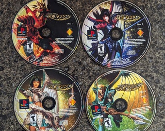 Autentico - Legend Of Dragoon - 4 dischi - Etichetta nera - Sony Playstation - PS1 - PS one - Solo disco di gioco