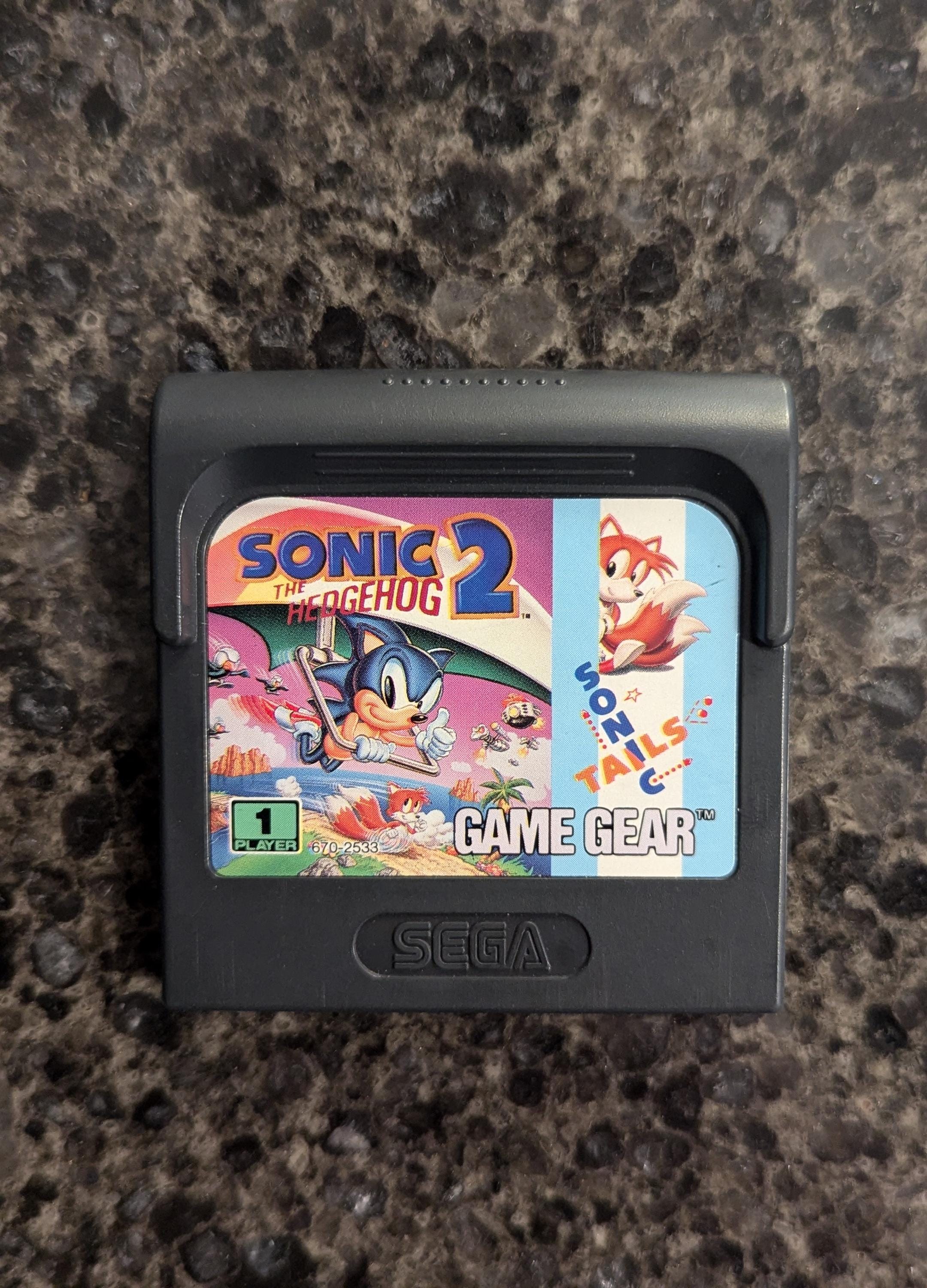 Console Sega Game Gear + Sonic Chaos – Complet – Très Bon état
