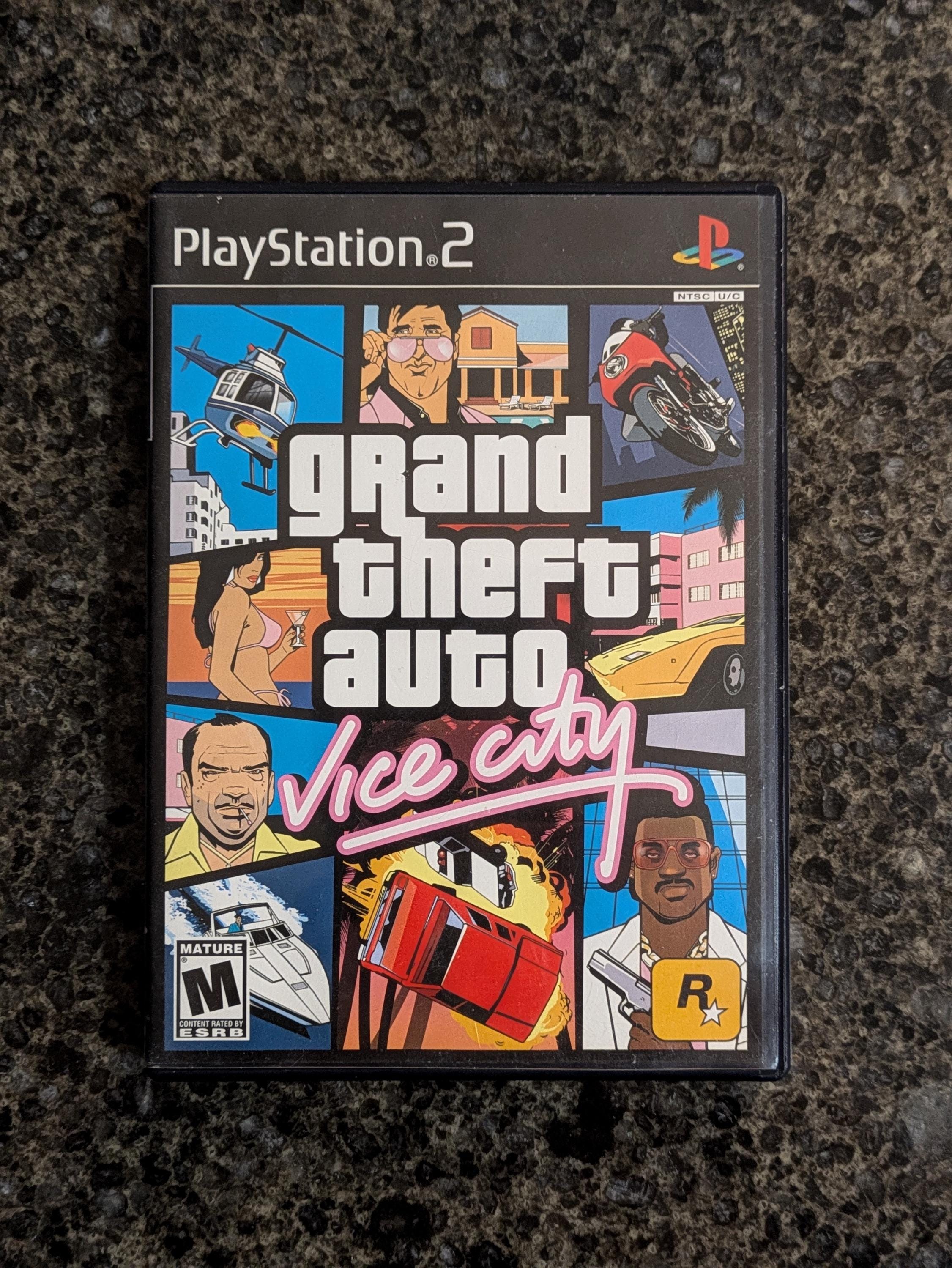 Grand Theft Auto Vice City PS2 + Poster – GTA PlayStation 2 PAL Français