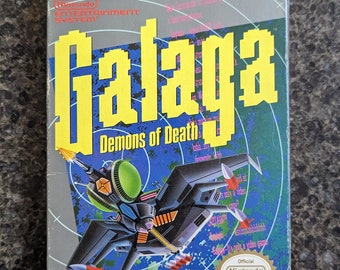 Authentic -  Galaga: Demons Of Death - Complete in Box - CIB - NES - Nintendo Entertainment System Cartridge -