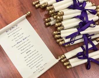 scroll invitations etsy