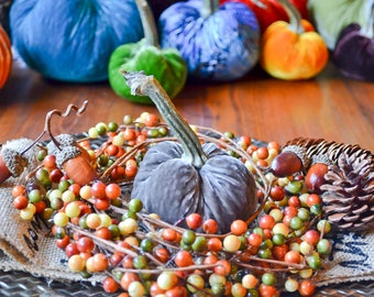 Silk Velvet Pumpkin in Latte, Size Mini, Real Pumpkin Stem, Fall Decor, Table Centerpiece, Homemade Rustic Decoration