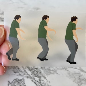 Nick Miller moonwalk, New Girl, phone sticker, laptop sticker, Jess, nick Miller, moon, moon walk, awkward moon walk, stocking stuffer