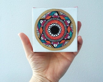 Mini Mandala Art || Sacred Geometry Art || Mandala Wall Art || Sacred Circle || Zen Decor || Boho Decor || Mandala Decor
