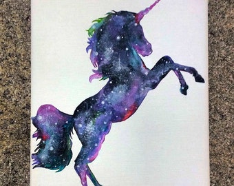 Custom Unicorn Galaxy Painting || Wall Art || Mythical || Nursery Art || Unicorn Painting || Baby Room || LuLaRoe Art