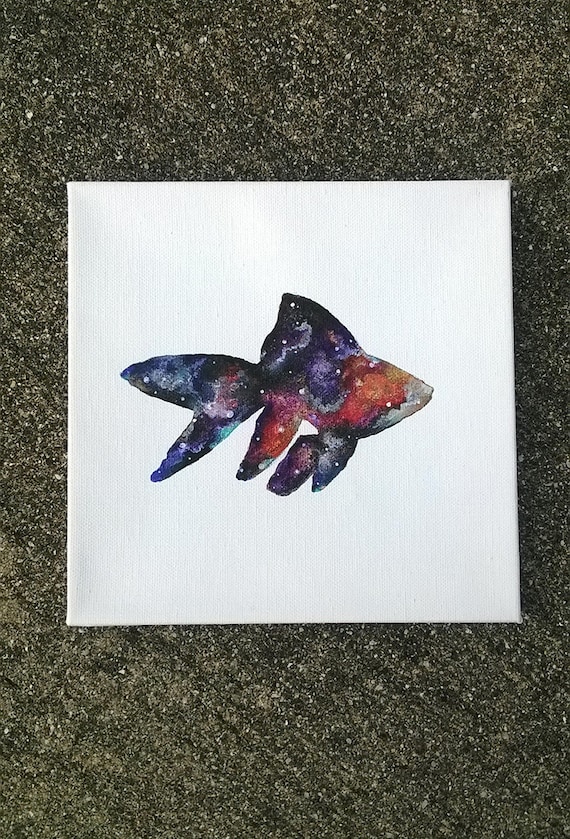 Custom Cosmic Goldfish Painting