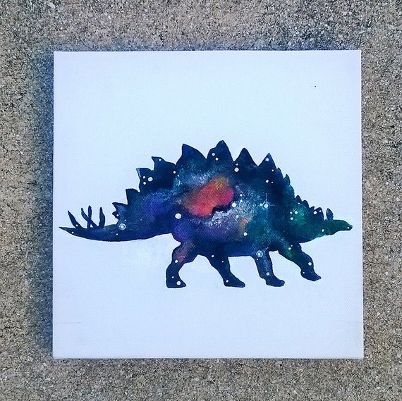 Custom Cosmic Stegosaurus Painting