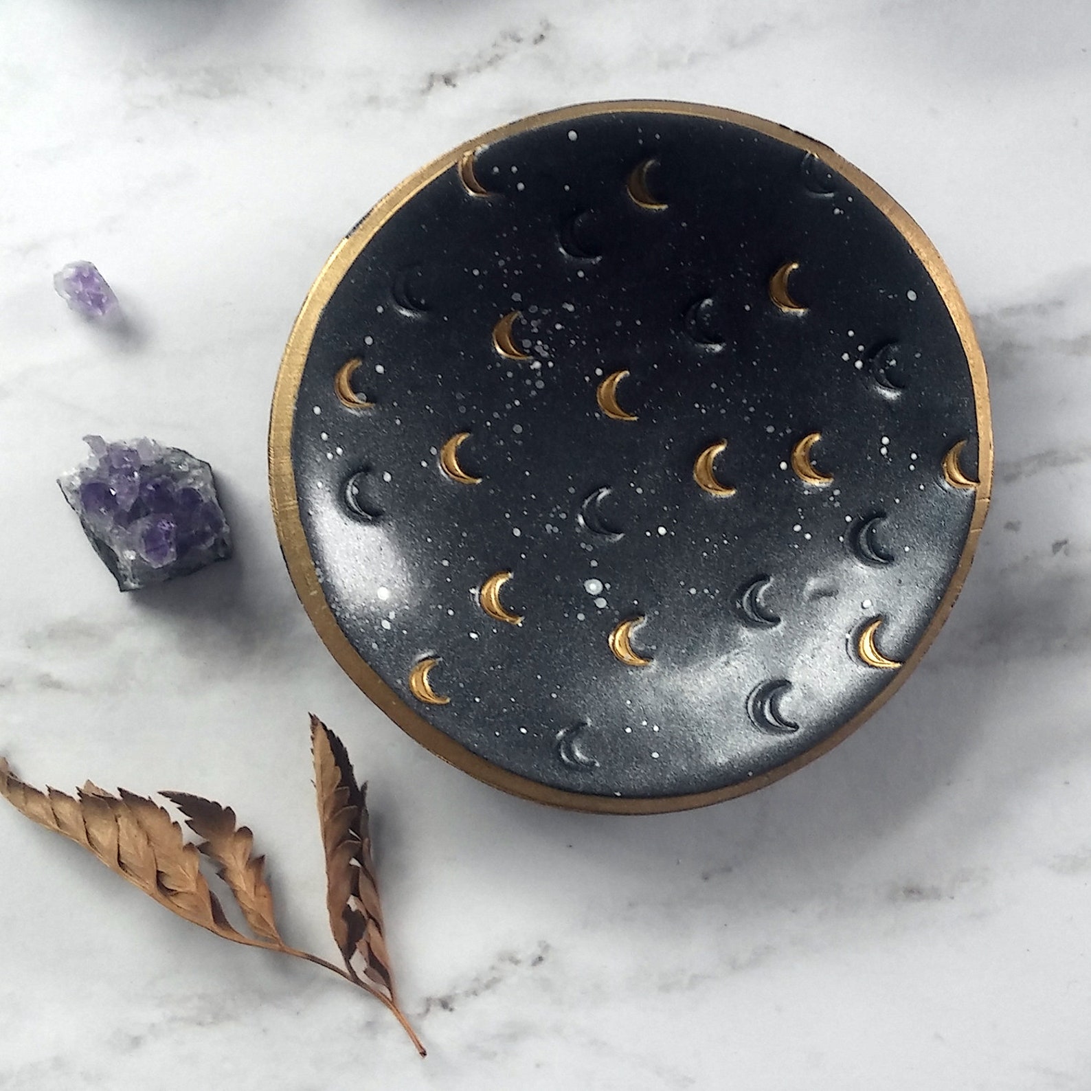 Crescent Moon Ring Dish Trinket Dish Jewelry Holder | Etsy