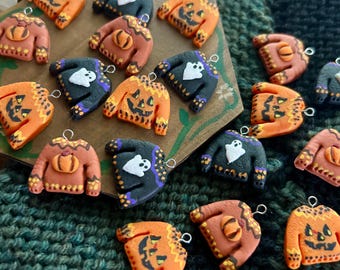 Suéteres para fiestas de otoño; marcador de puntos de calabaza fantasma de Halloween; accesorios de tejido; registro de progreso