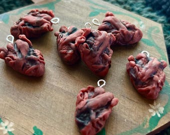 Corazón anatómico; Colección Macabra; Marcador de puntos de bruja de Halloween; Accesorios de tejido; Registro de progreso
