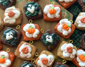 Barras de panadería de otoño; marcador de puntos de arce con forma de calabaza fantasma de Halloween; accesorios de tejido; registro de progreso