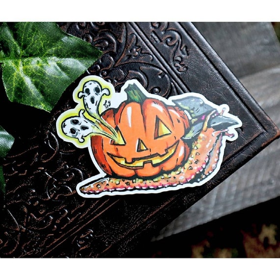 Jack O Lantern Snail Halloween Nature Animal Fantasy - Etsy Sweden Jack O Lantern Snail Halloween Nature Animal Fantasy - Etsy Sweden