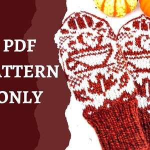 PDF Pattern Cozy Cuppa Mittens; MITTEN knitting pattern; digital download