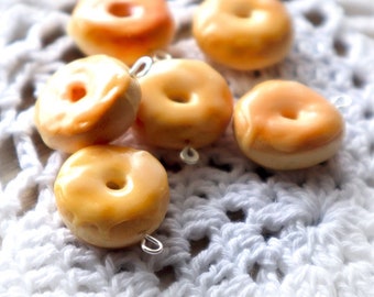 PREORDER Glazed donut knitting crochet Progress Keeper; food kawaii charm; stitch marker; Polymer clay