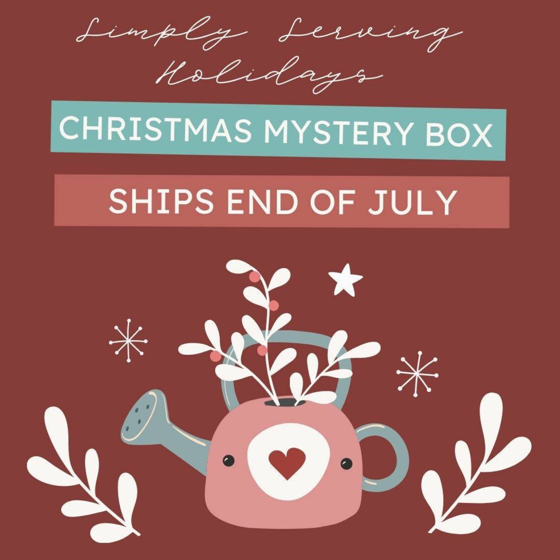 Simply Serving christmas in July Mystery Box stationary art Etsy