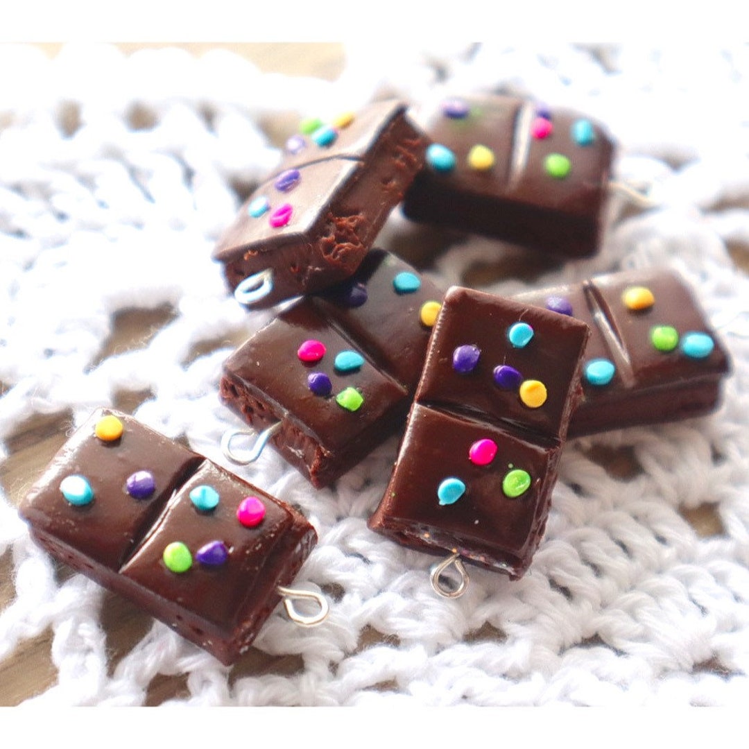 PREORDER Rainbow Chip Brownie Knitting Crochet Progress Keeper Food