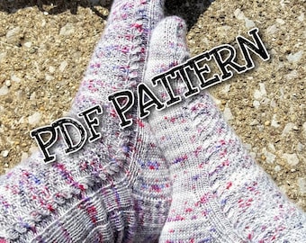 PDF Pattern Lincoln Avenue Socks; sock knitting pattern; digital download