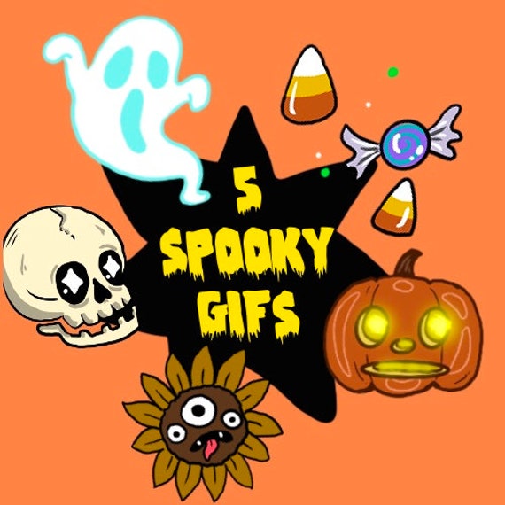 Buy Spooky GIF Set of 5 Halloween Autumn Art  Animations Twitch  Channel Art Online in India 