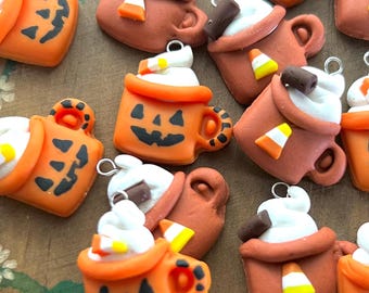 Tazas acogedoras de otoño; marcador de puntos de calabaza fantasma de Halloween; accesorios de tejido; registro de progreso