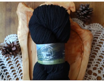 BLACK Tracie Too 100% American wool; 100g sport weight; Imperial Yarn Co