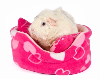 Baumwollsqueakers® KUSCHELTASSE Meerschweinchen Kleintier Fleece Accessoire Bett Kuschelsofa