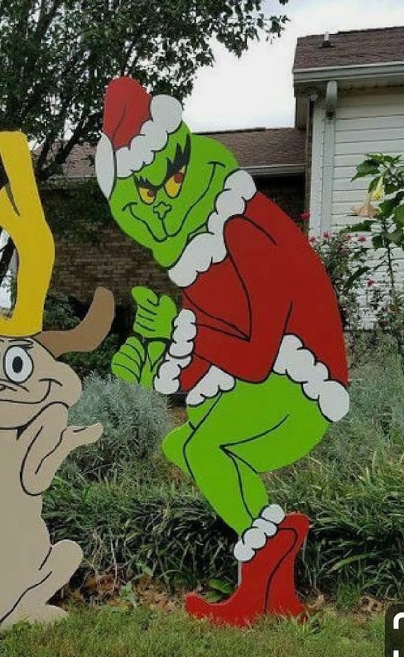 Grinch stealing lights Yard Decoration Yard Decoration Etsy