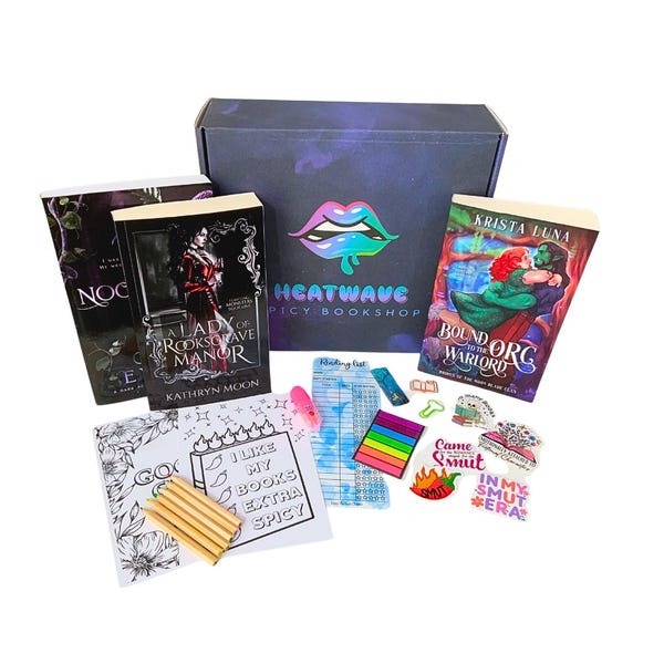 Spicy Monster Romance Book Box: Mystery Smut Books, Bookish Gift