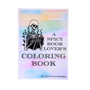 Spicy Romance Adult Mini Coloring Book / 5 X 7 Tear Off Coloring Pad / Dark Romance Smut Gifts / Spicy Reader Book Lover Unique Book Gifts