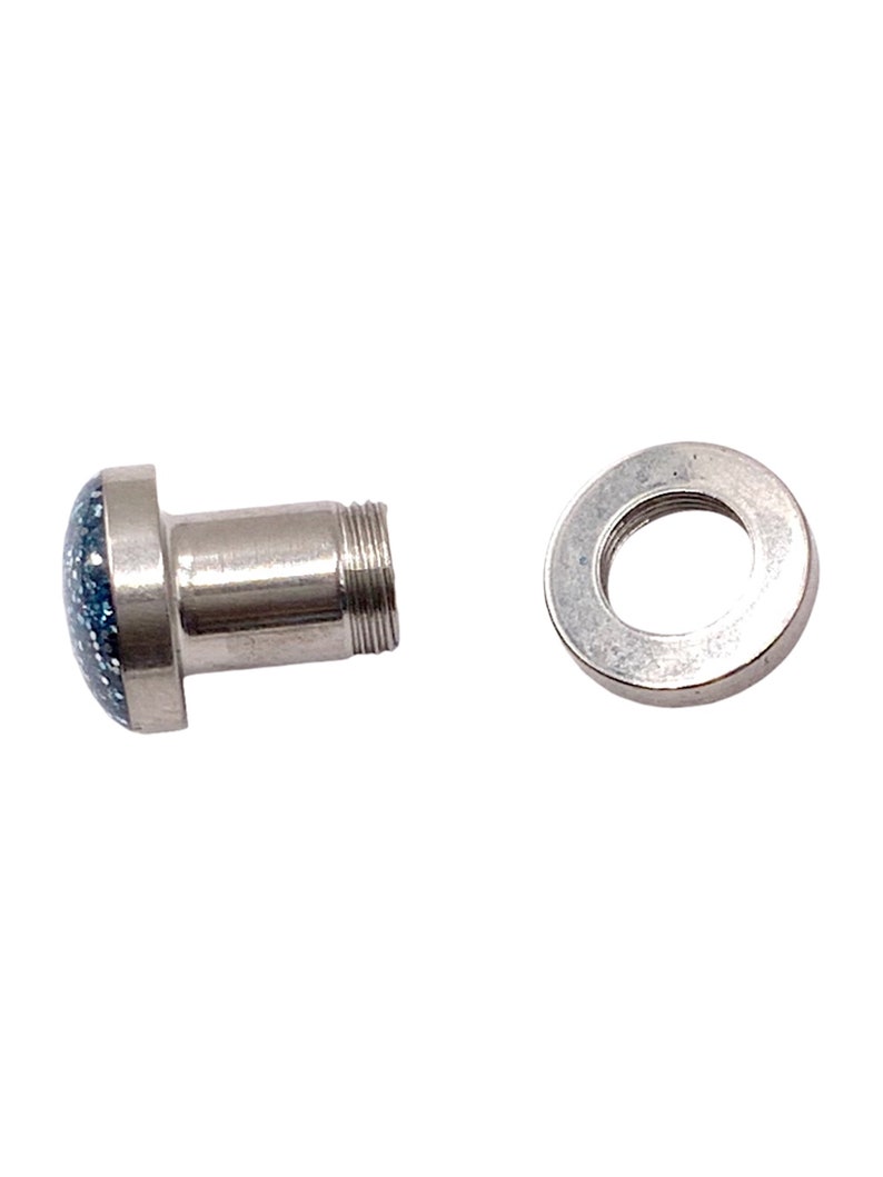 1116 12 00g 916 8g 1 in Screw on Gauges Gift 58 716 6g 78 34 Light Blue and Silver Sparkle Plugs 16g 0g 10g 2g 4g