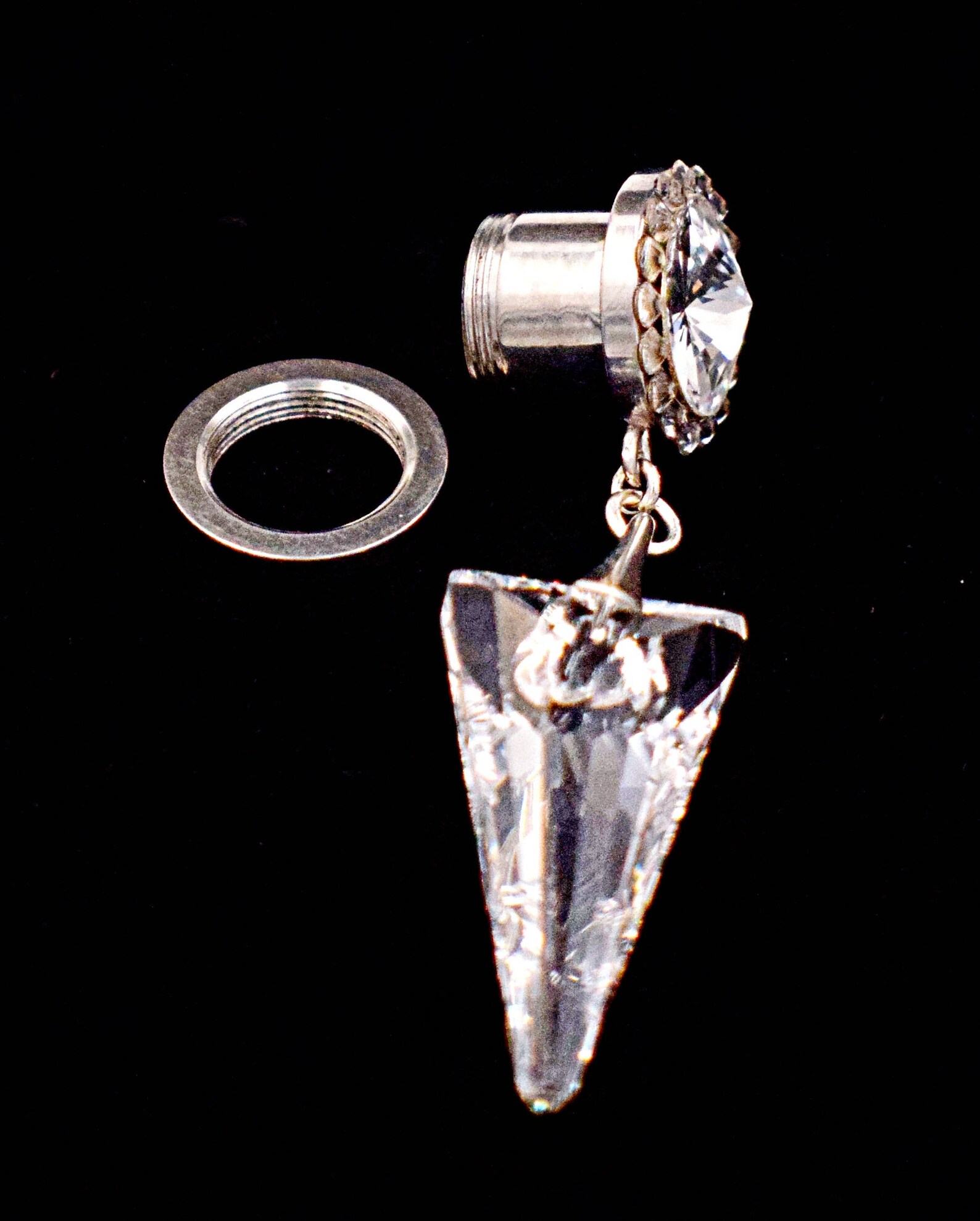 Swarovski Crystal Arrowhead Dangle Plugs / 6g 4g 2g 0g Etsy