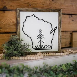 Wisco Sign | Wisconsin Art | Wisconsin Home Sign | Wisconsin Home Decor | Wisconsin Gifts